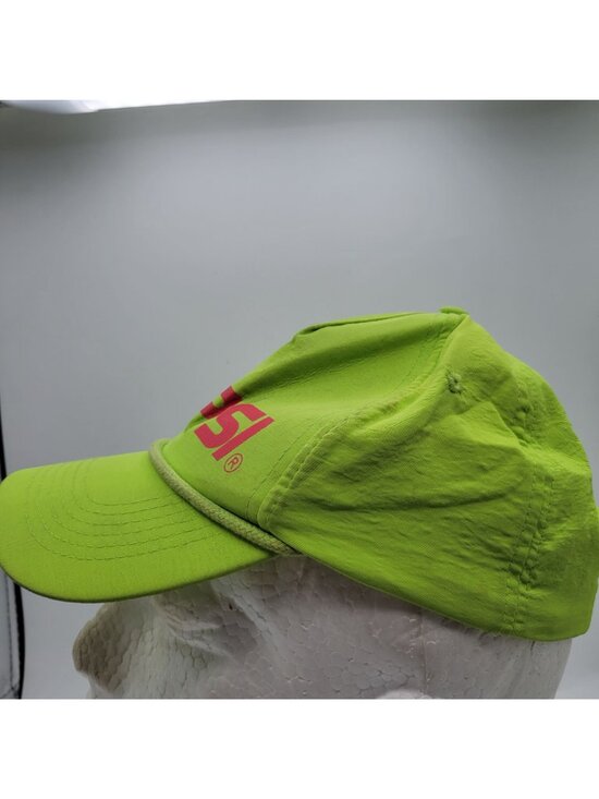 Forever 21 x Pepsi Neon Green Unisex One Size Snapback Hat Bold Logo Bright Camp